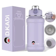 Bottiglia sportiva isolata con paglia